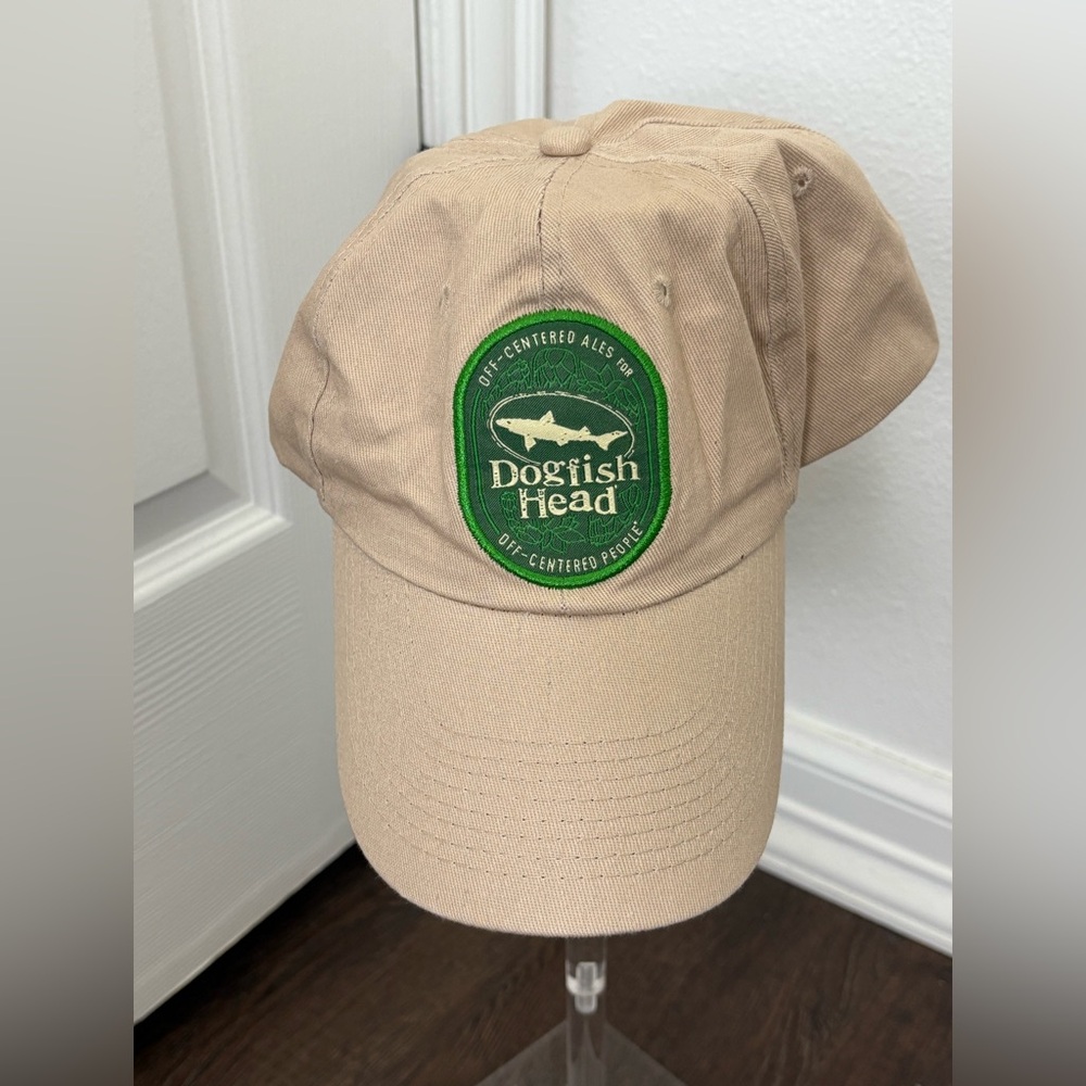 Like new khaki Dogfish Head Ale Baseball Cap Hat Dad Beer